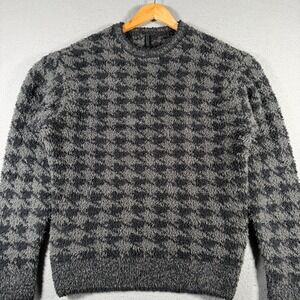 Skims Fuzzy Houndstooth Pullover Sweater Women's Size S/M‎ Comfort Lounge